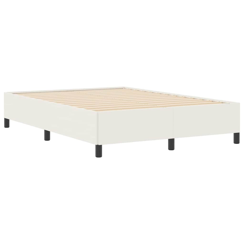 vidaXL Łóżko sprężynowe kremowy 140 x 200 cm Tkanina sztruksowa