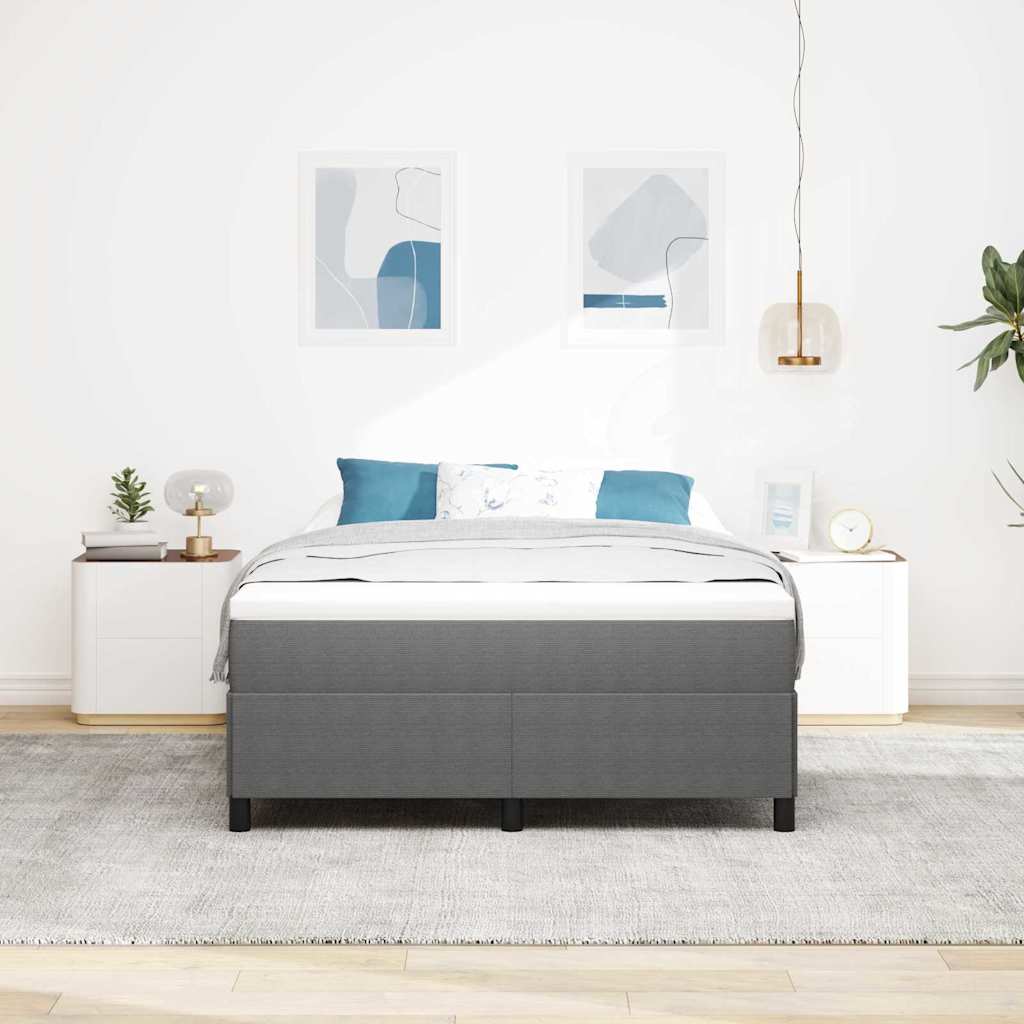 vidaXL Łóżko sprężynowe jasnoszary 160 x 200 cm Tkanina sztruksowa