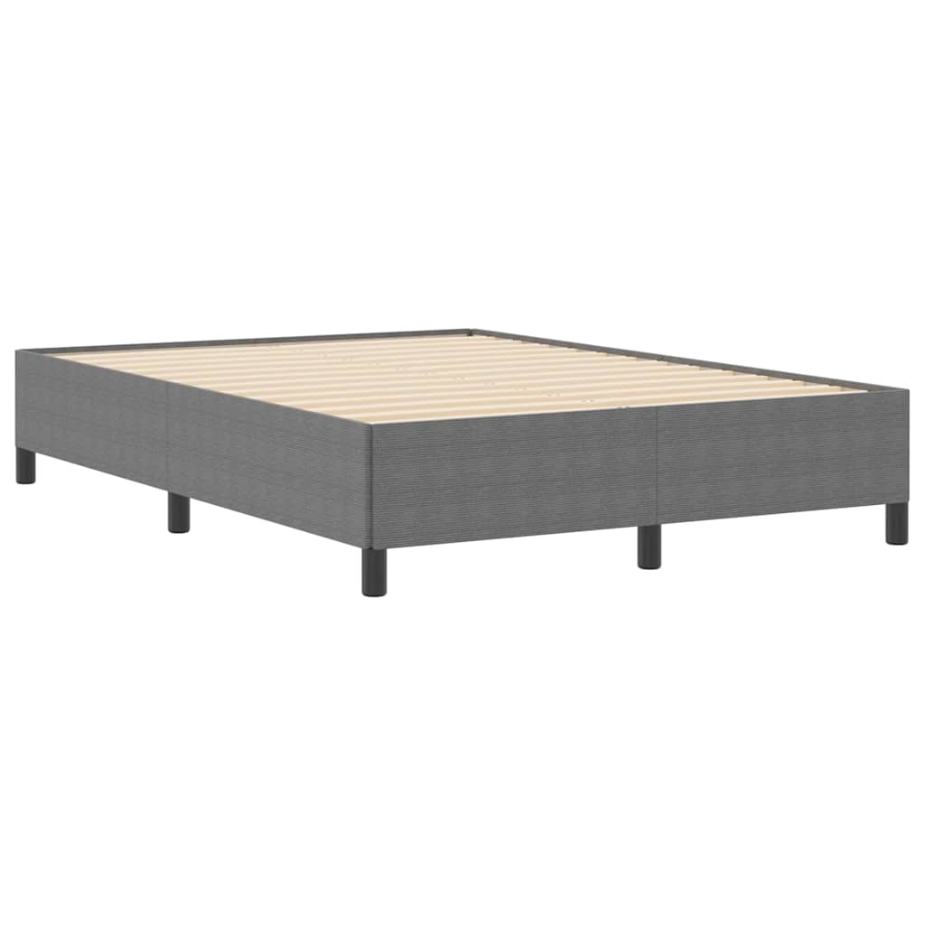 vidaXL Łóżko sprężynowe jasnoszary 160 x 200 cm Tkanina sztruksowa