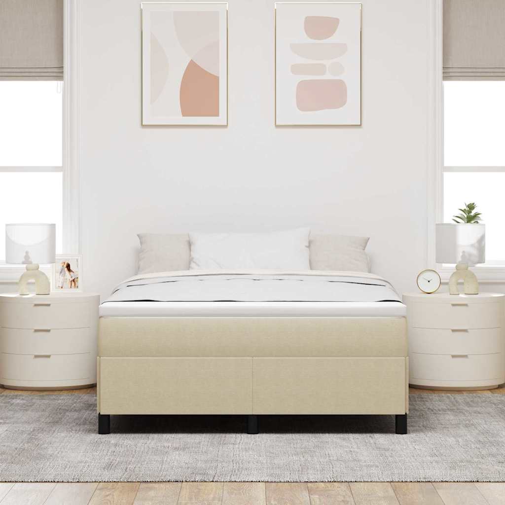 vidaXL Łóżko sprężynowe Szary zielony 160 x 200 cm Tkanina sztruksowa
