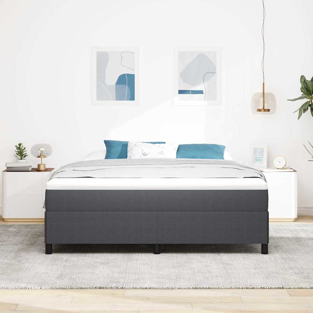vidaXL Łóżko sprężynowe ciemnoszary 180 x 200 cm Tkanina sztruksowa