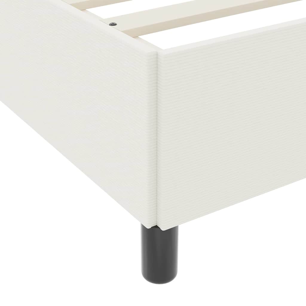 vidaXL Łóżko sprężynowe kremowy 180 x 200 cm Tkanina sztruksowa