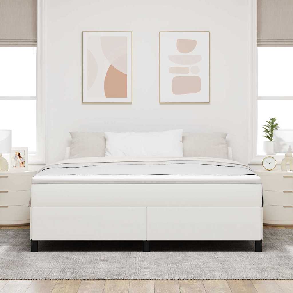 vidaXL Łóżko sprężynowe kremowy 180 x 200 cm Tkanina sztruksowa