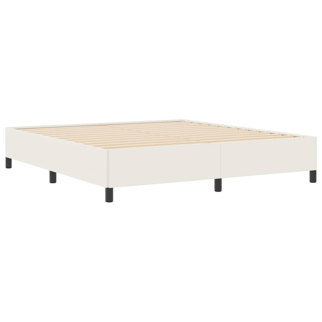 vidaXL Łóżko sprężynowe kremowy 180 x 200 cm Tkanina sztruksowa