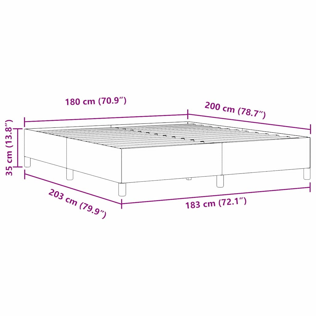 vidaXL Łóżko sprężynowe kremowy 180 x 200 cm Tkanina sztruksowa