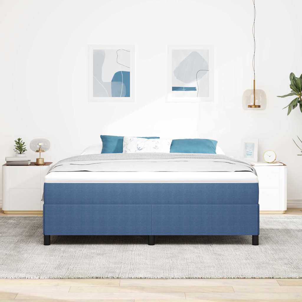 vidaXL Łóżko sprężynowe niebieski 180 x 200 cm Tkanina sztruksowa