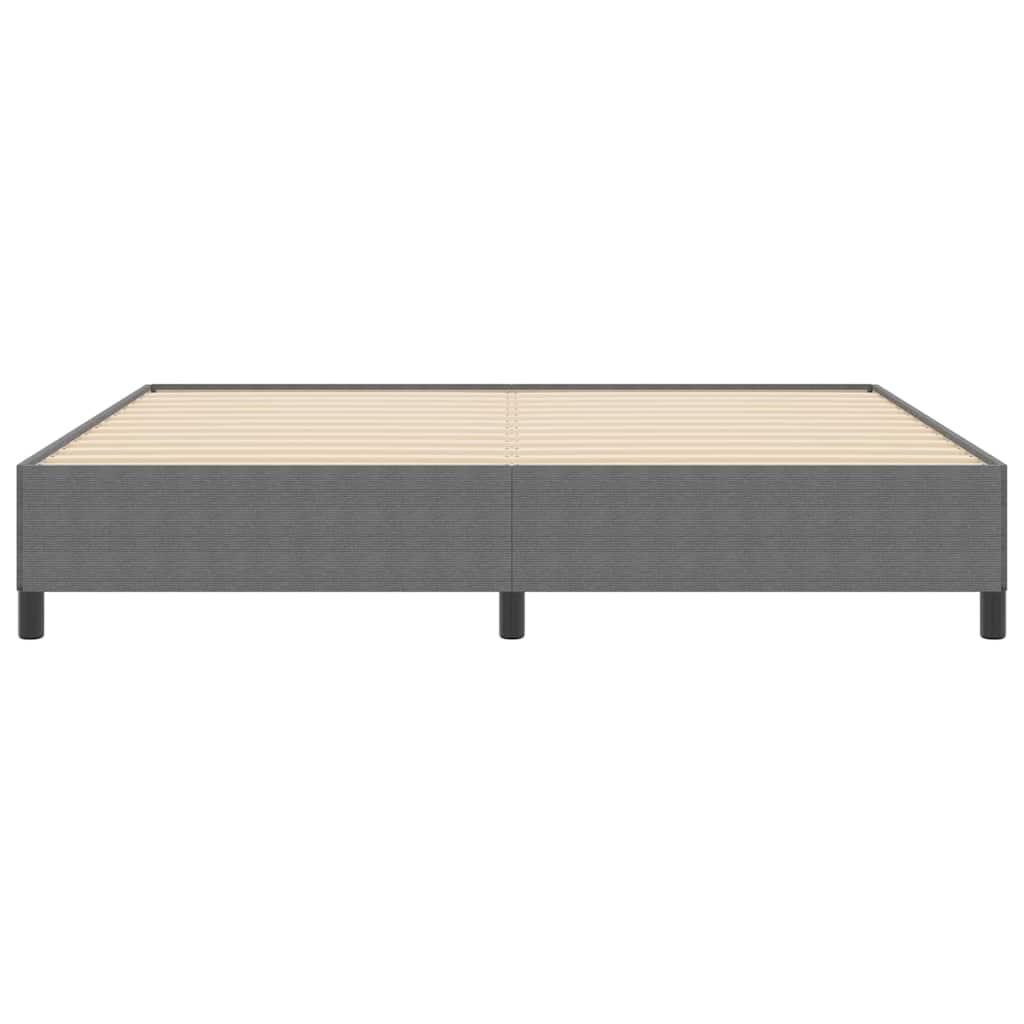 vidaXL Łóżko sprężynowe jasnoszary 200 x 200 cm Tkanina sztruksowa