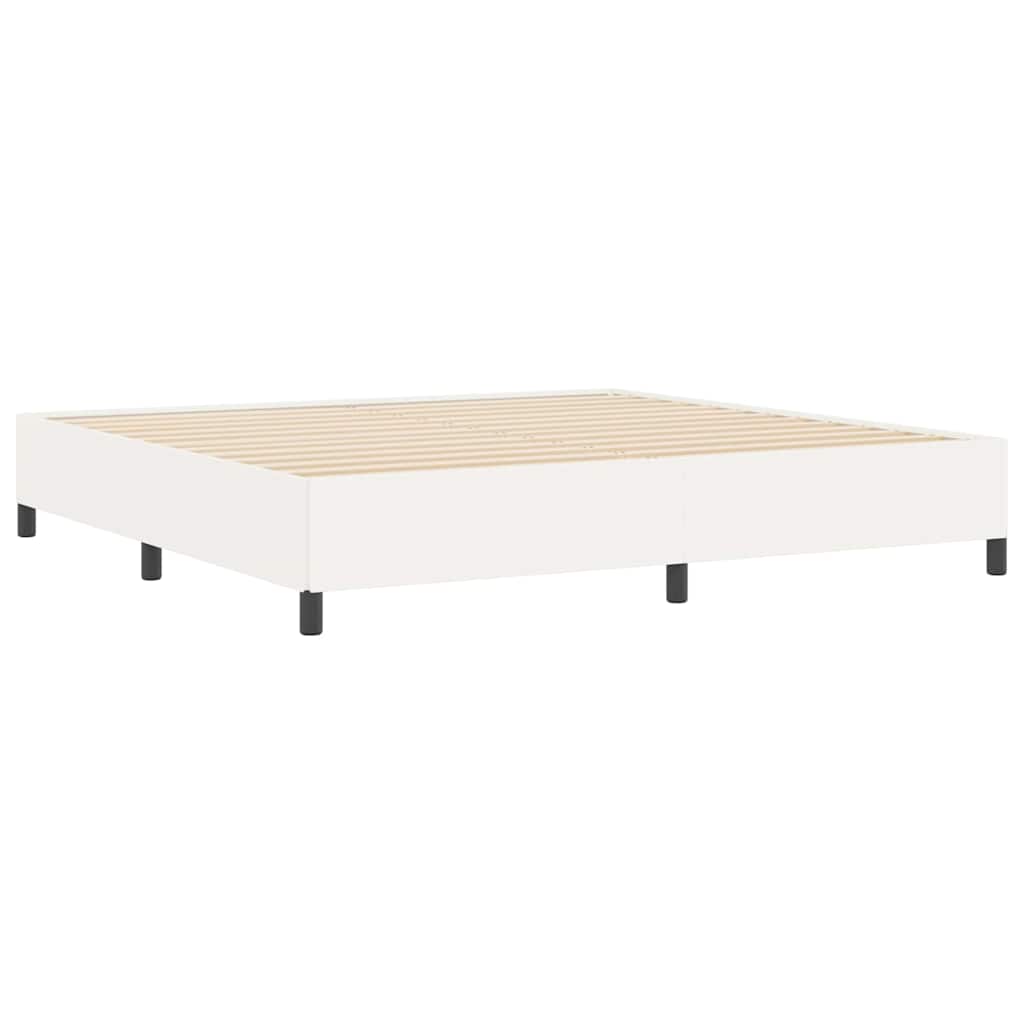 vidaXL Łóżko sprężynowe kremowy 200 x 200 cm Tkanina sztruksowa