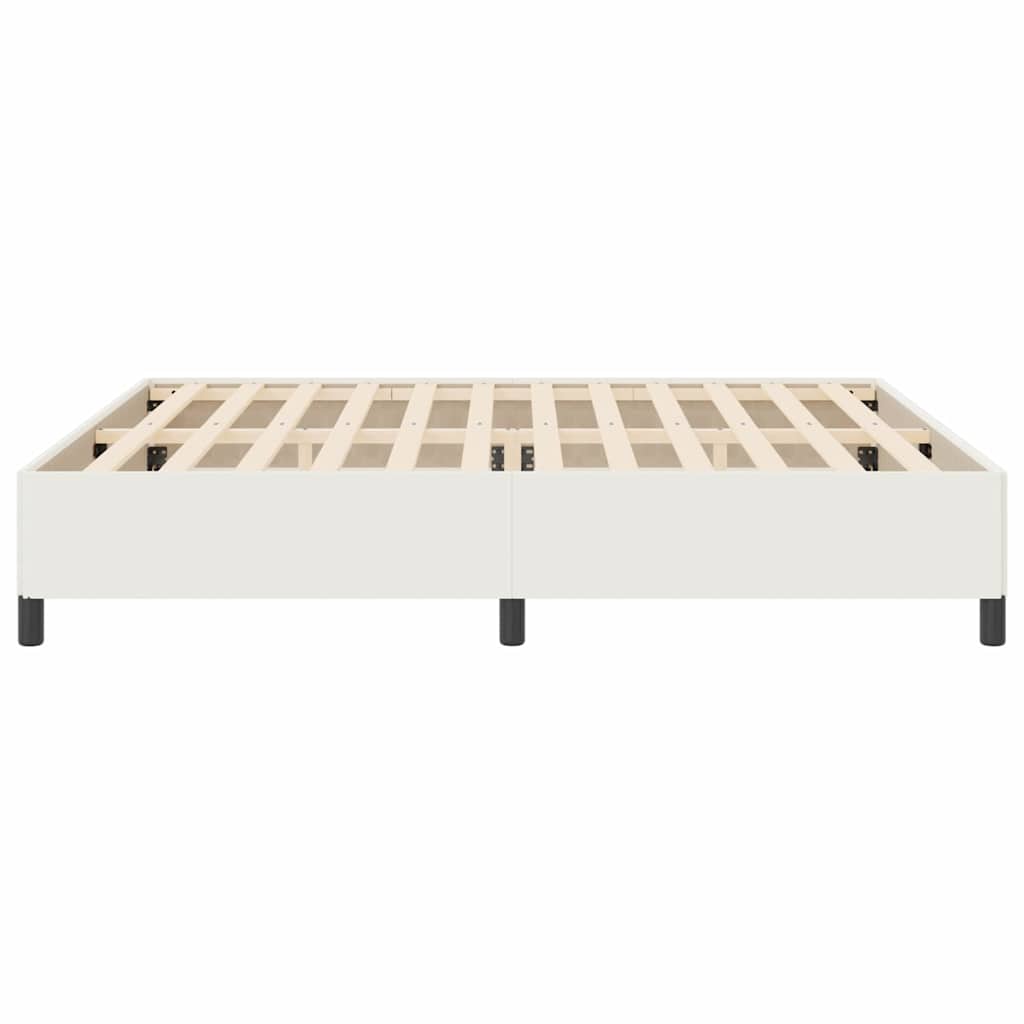 vidaXL Łóżko sprężynowe kremowy 200 x 200 cm Tkanina sztruksowa