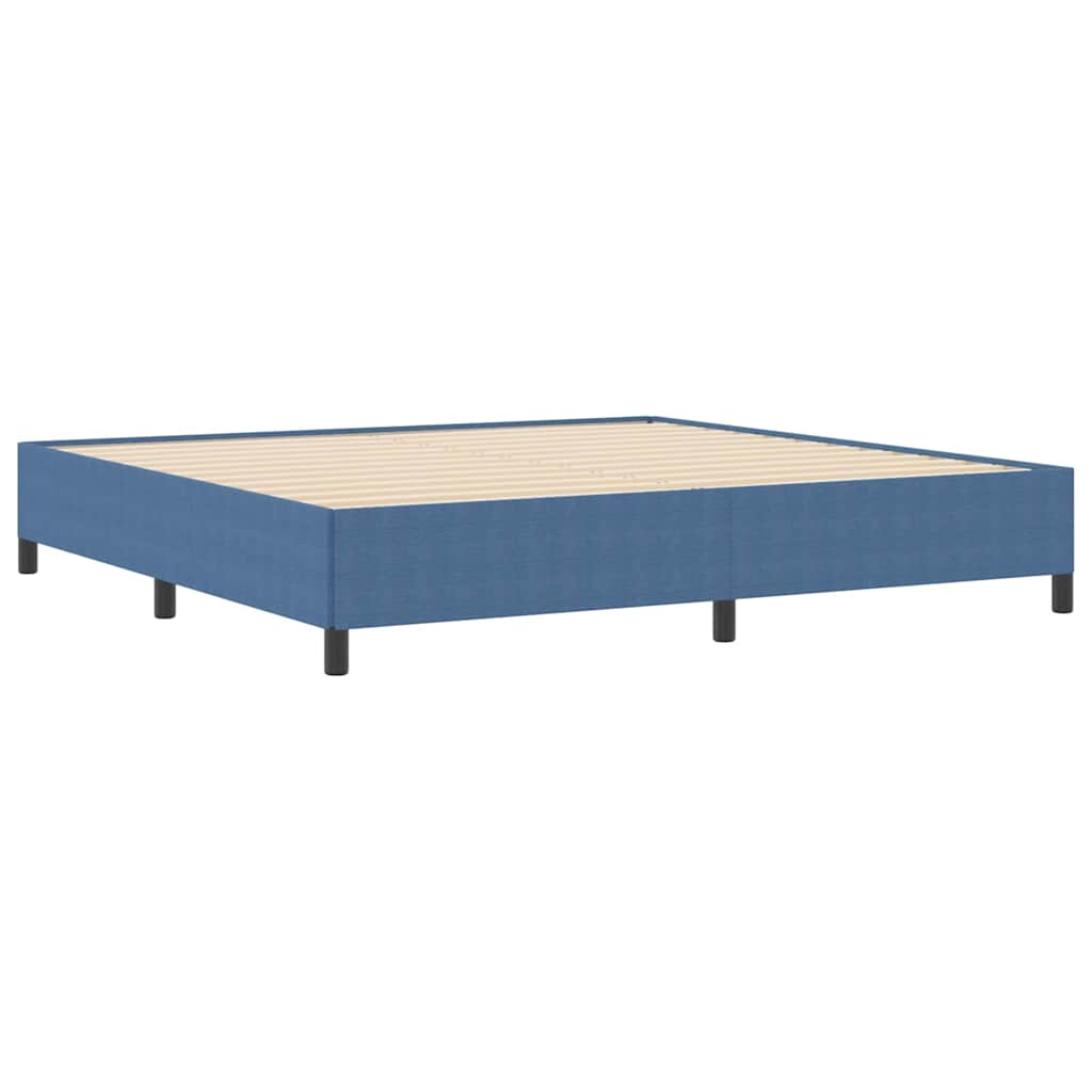 vidaXL Łóżko sprężynowe niebieski 200 x 200 cm Tkanina sztruksowa