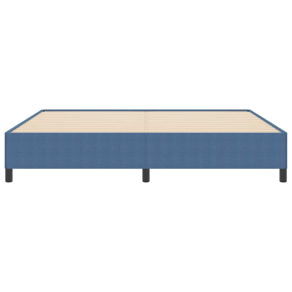 vidaXL Łóżko sprężynowe niebieski 200 x 200 cm Tkanina sztruksowa