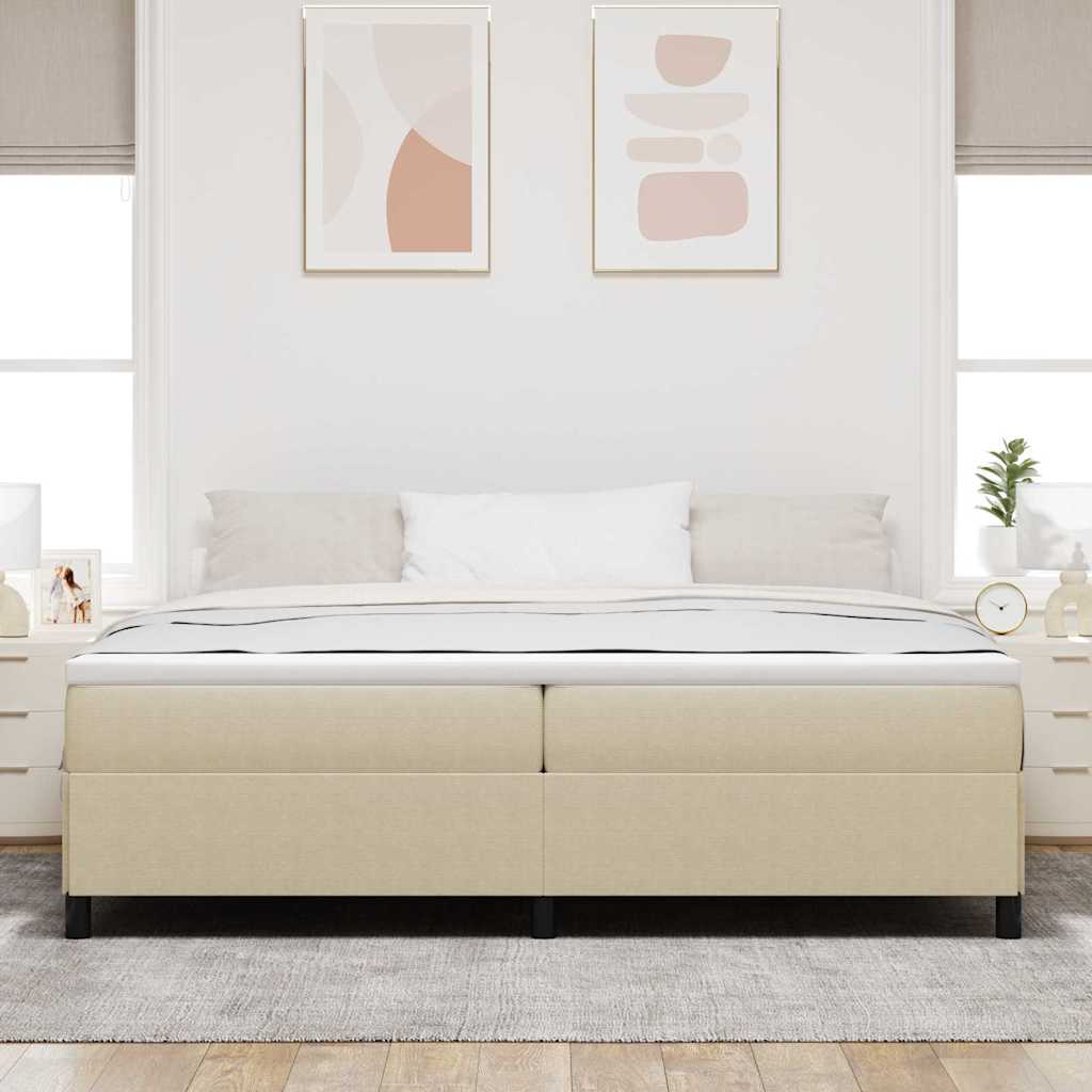 vidaXL Łóżko sprężynowe Szary zielony 200 x 200 cm Tkanina sztruksowa