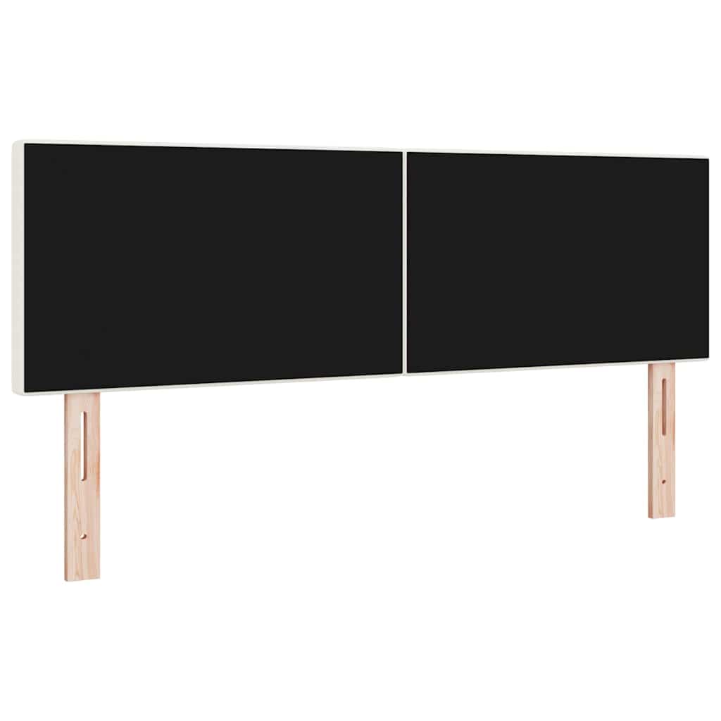 vidaXL Zagłówek Kremowy 160 cm Tkanina sztruksowa
