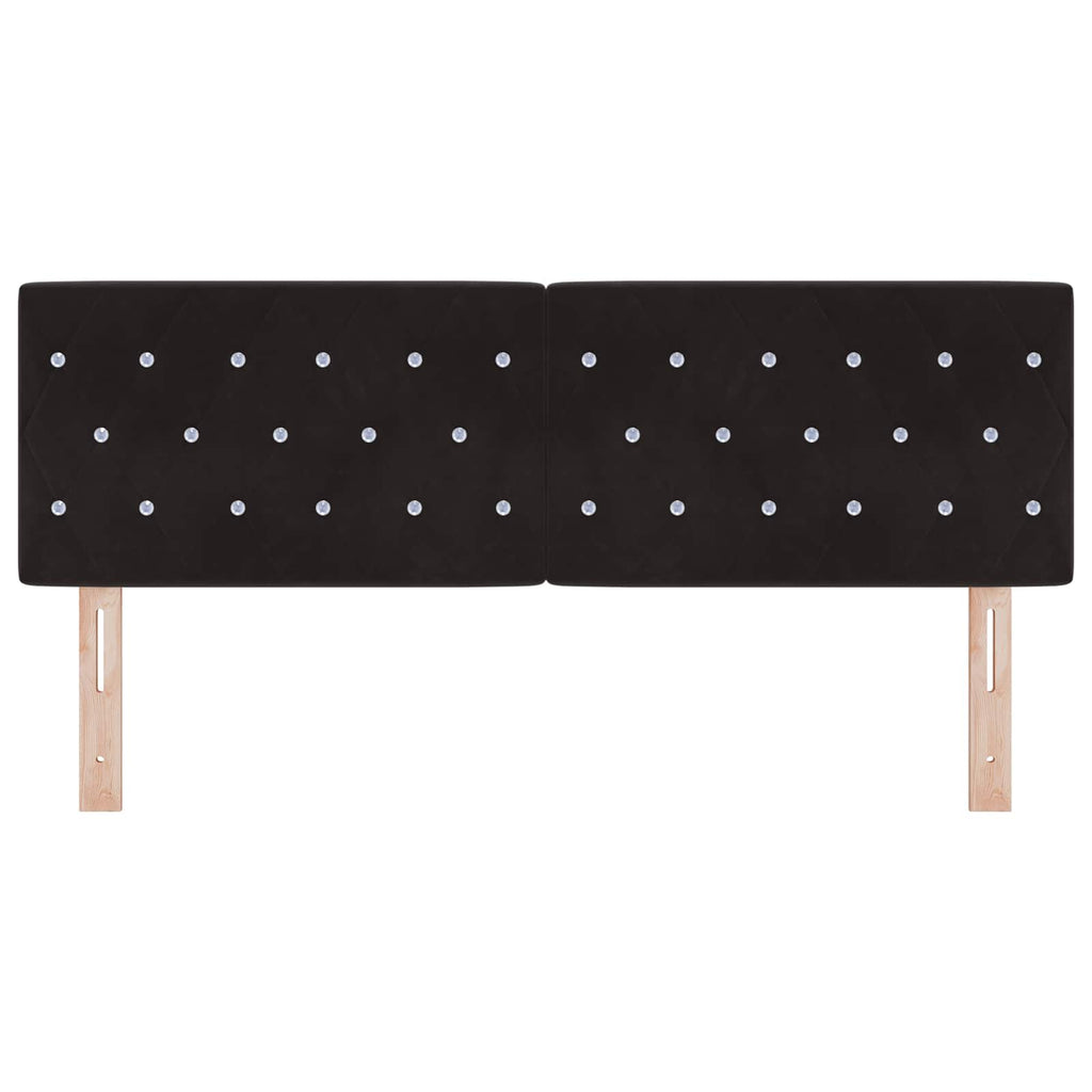 vidaXL Zagłówek Czarny 144 cm Aksamit