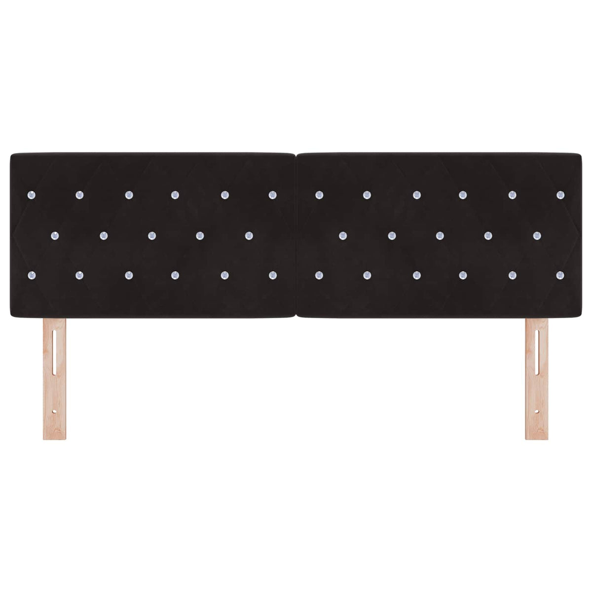 vidaXL Zagłówek Czarny 144 cm Aksamit