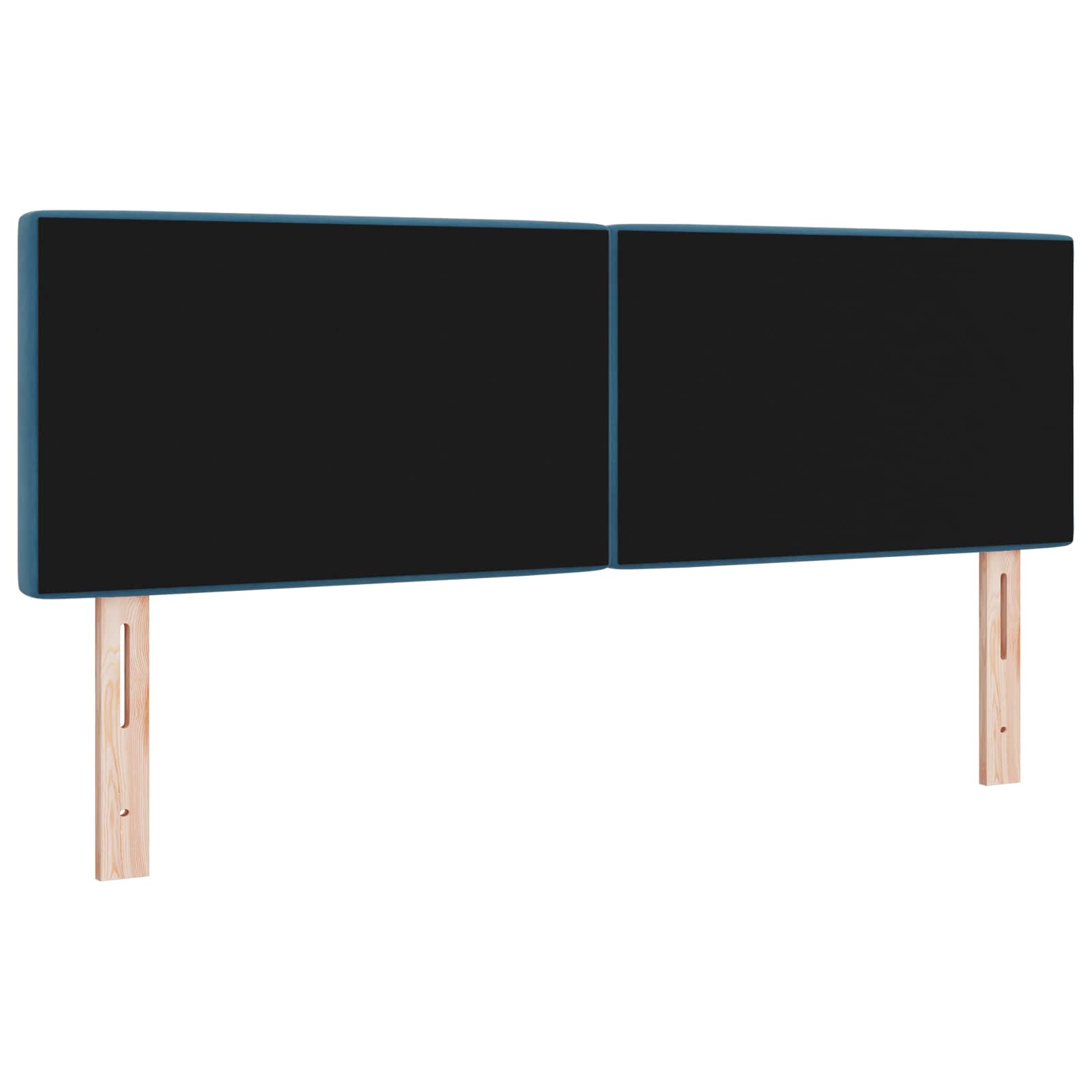 vidaXL Zagłówek Ciemnoniebieski 160 cm Aksamit