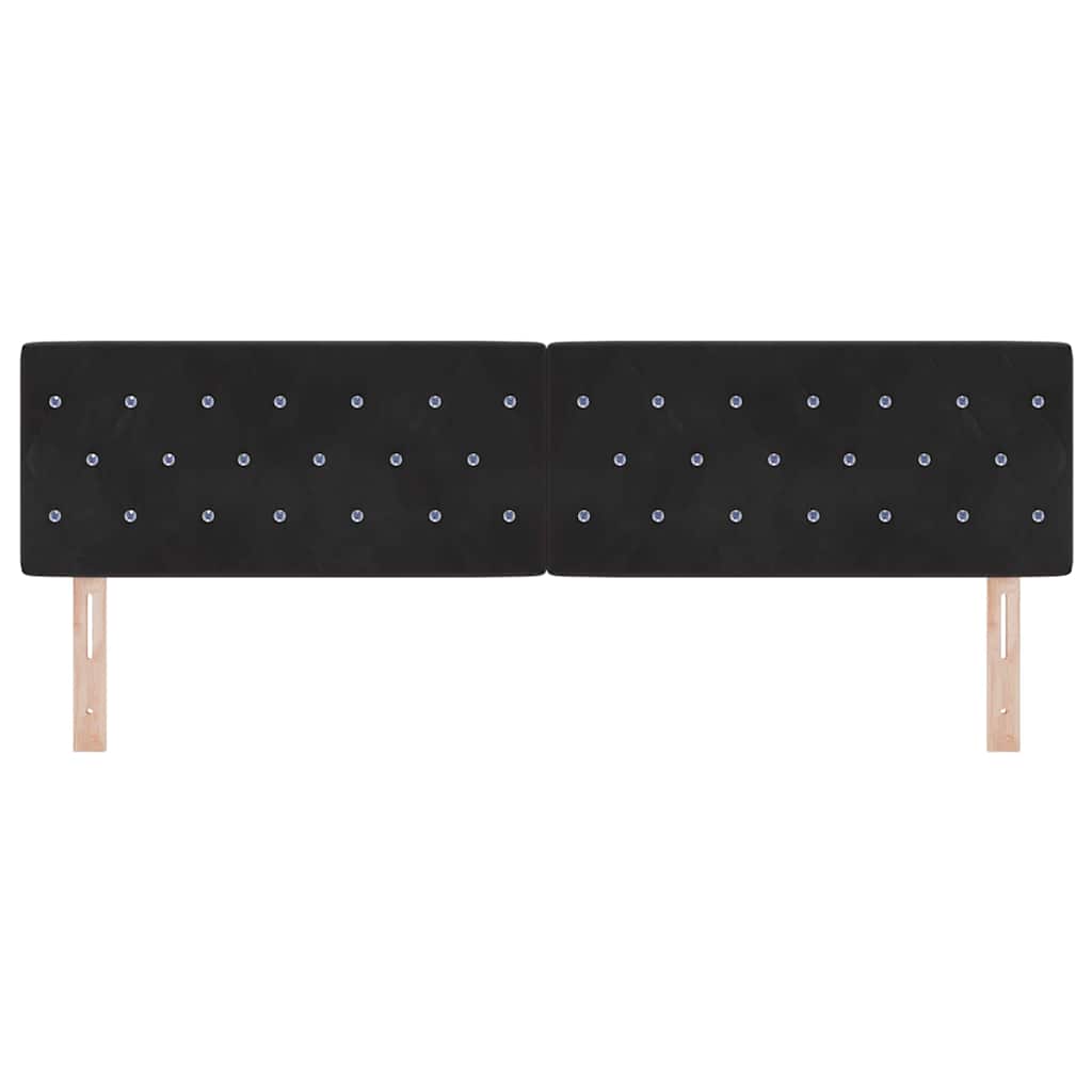 vidaXL Zagłówek Czarny 180 cm Aksamit
