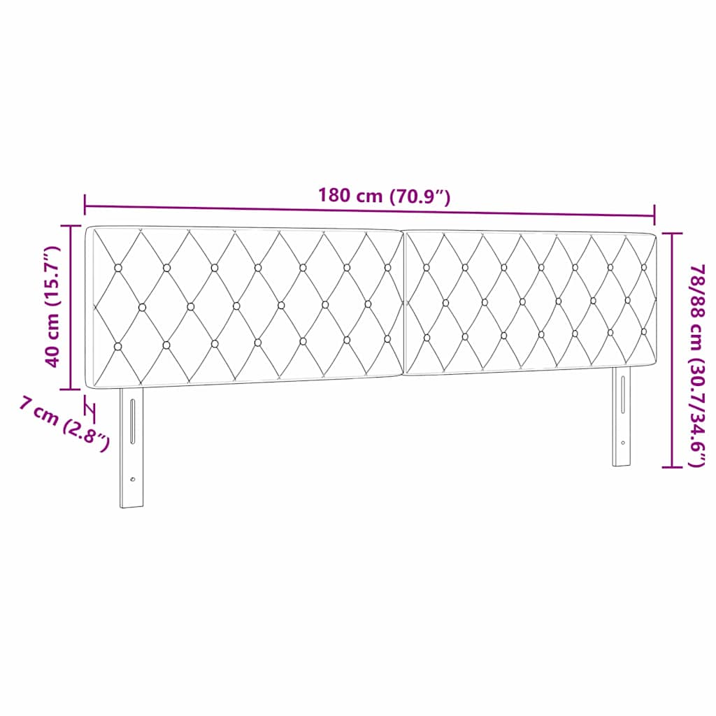 vidaXL Zagłówek Ciemnoniebieski 180 cm Aksamit