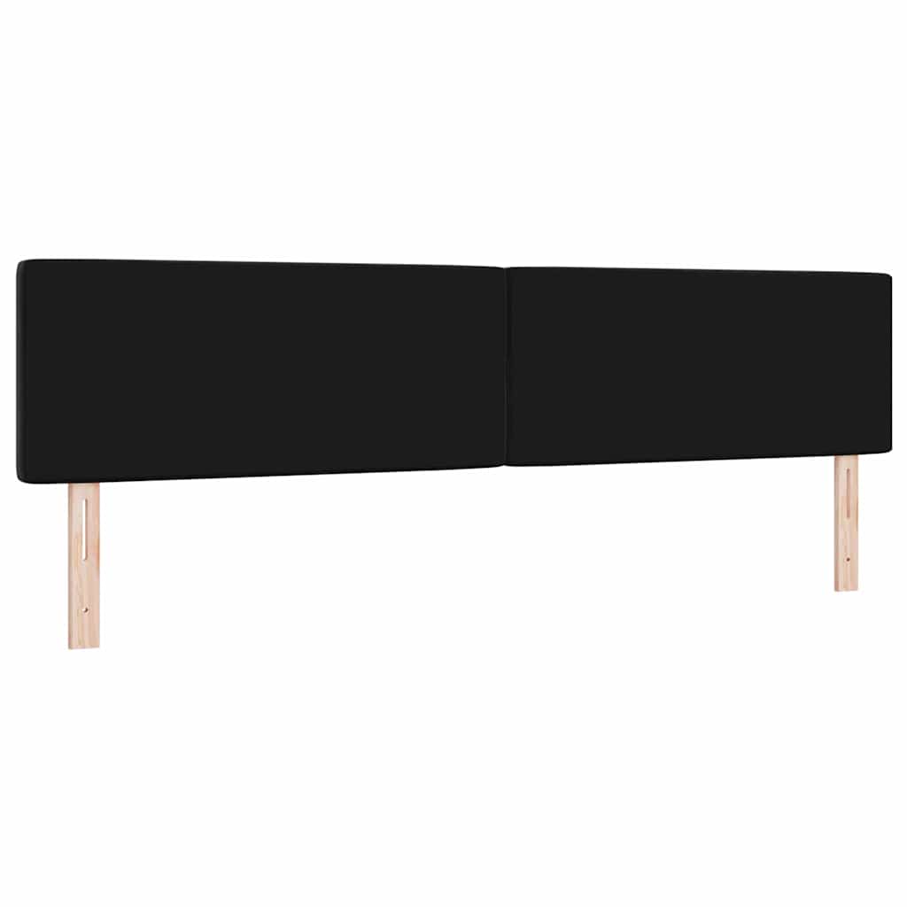 vidaXL Zagłówek Czarny 200 cm Aksamit