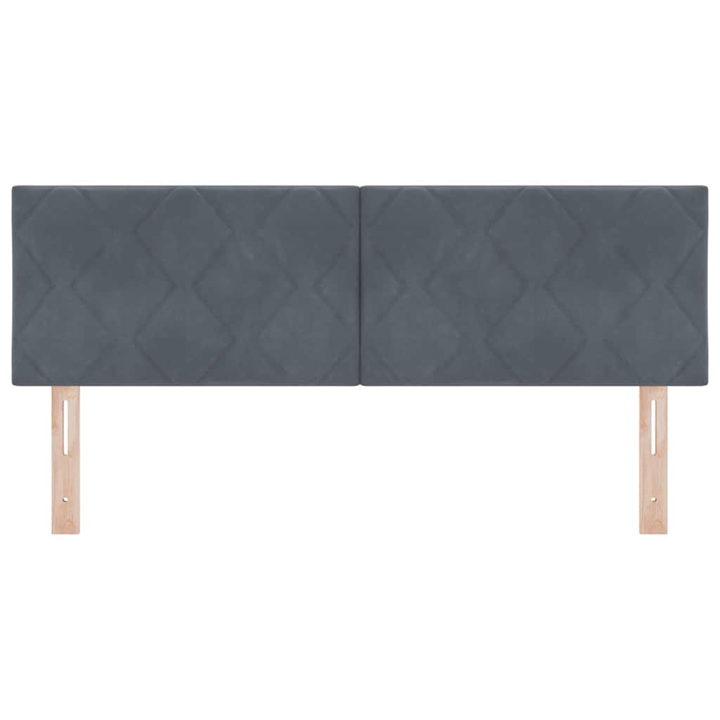 vidaXL Zagłówek Ciemnoszary 144 cm Aksamit