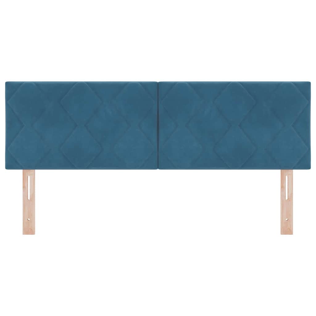 vidaXL Zagłówek Ciemnoniebieski 144 cm Aksamit