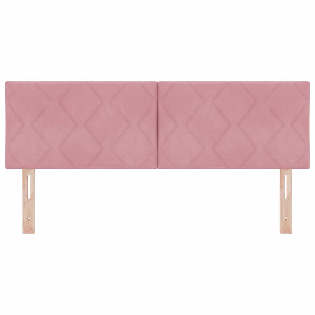 vidaXL Zagłówek Różowy 144 cm Aksamit