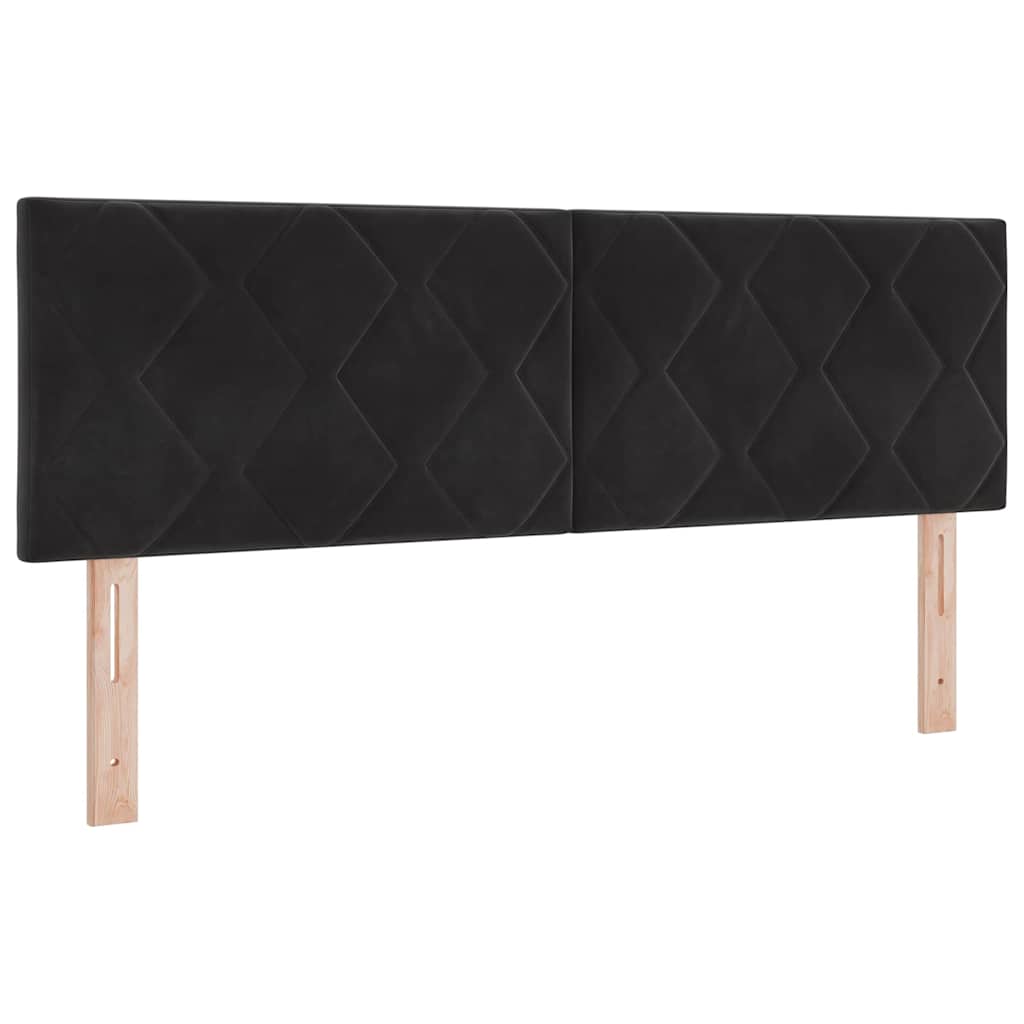 vidaXL Zagłówek Czarny 160 cm Aksamit