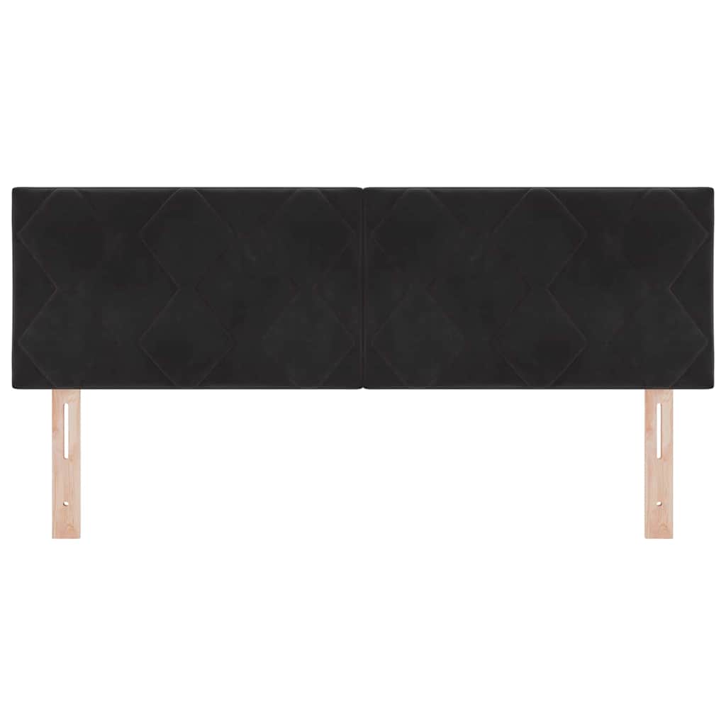 vidaXL Zagłówek Czarny 160 cm Aksamit