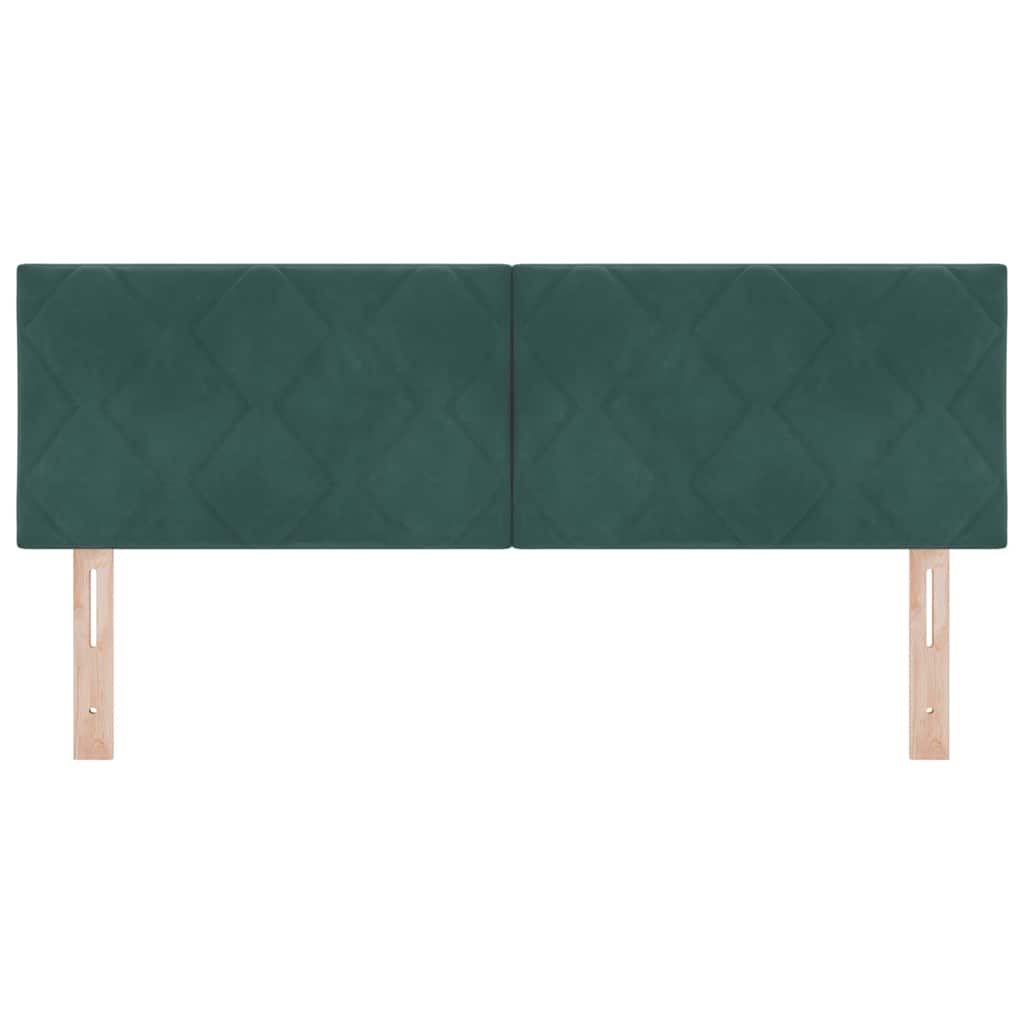 vidaXL Zagłówek Ciemna zieleń 160 cm Aksamit