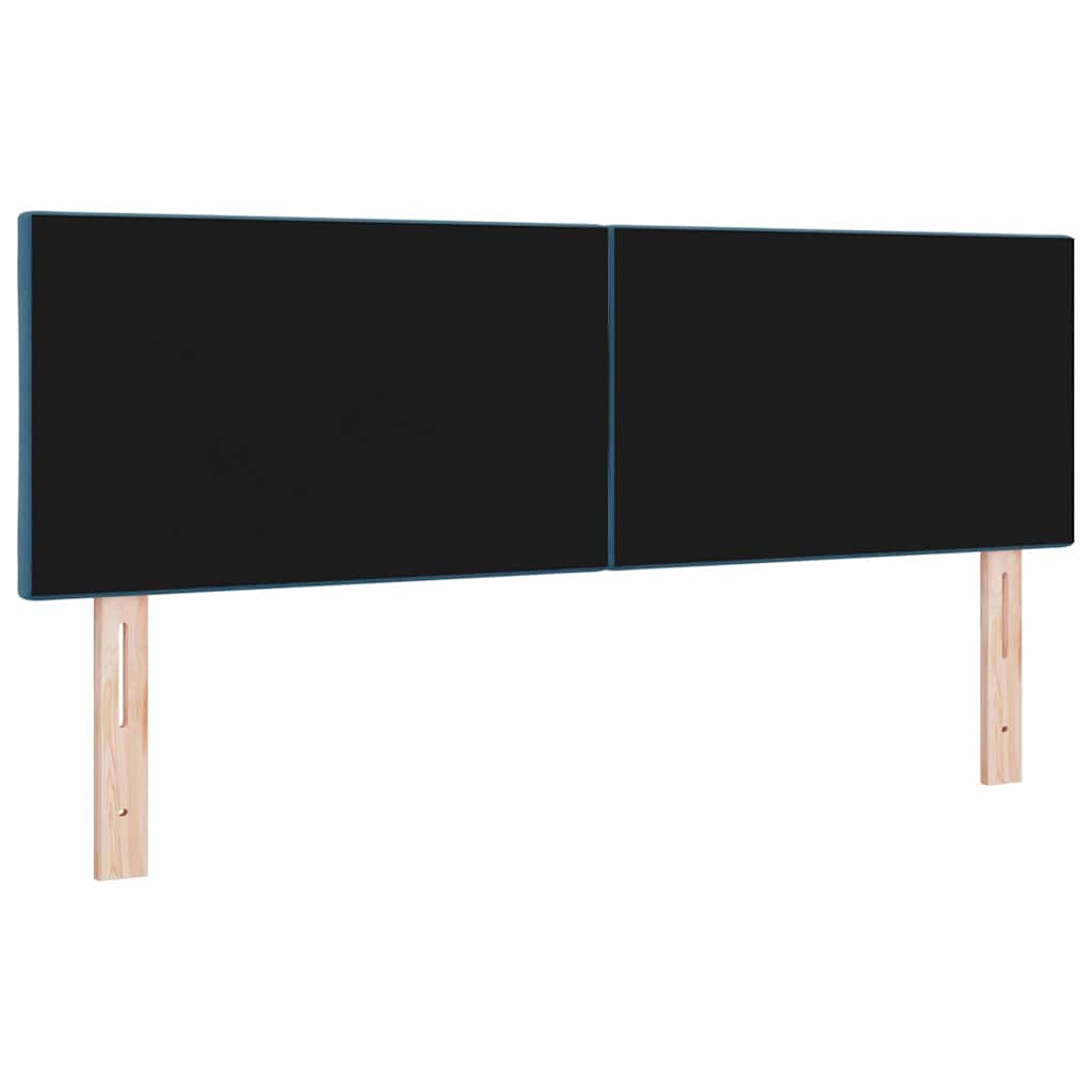 vidaXL Zagłówek Ciemnoniebieski 160 cm Aksamit