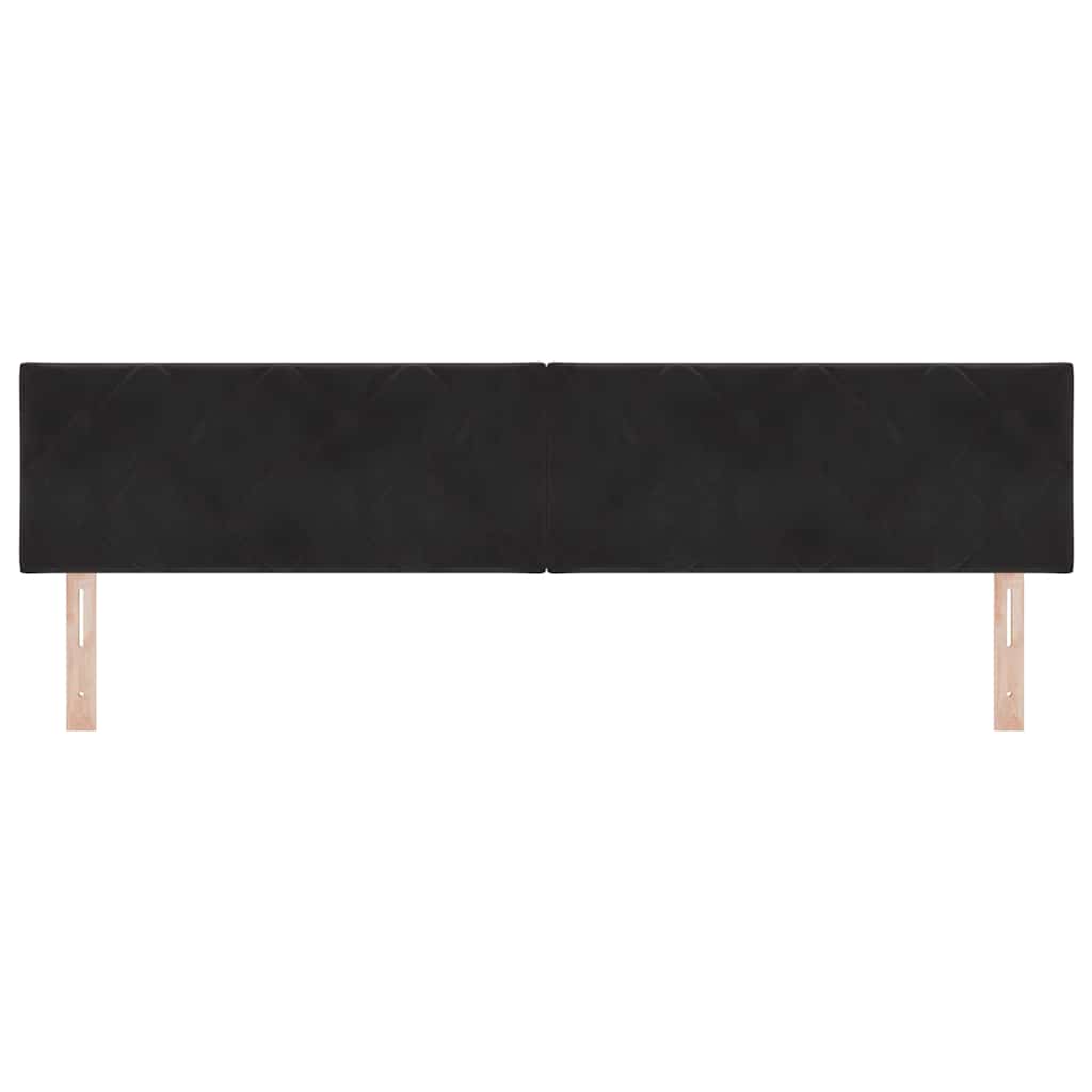 vidaXL Zagłówek Czarny 200 cm Aksamit