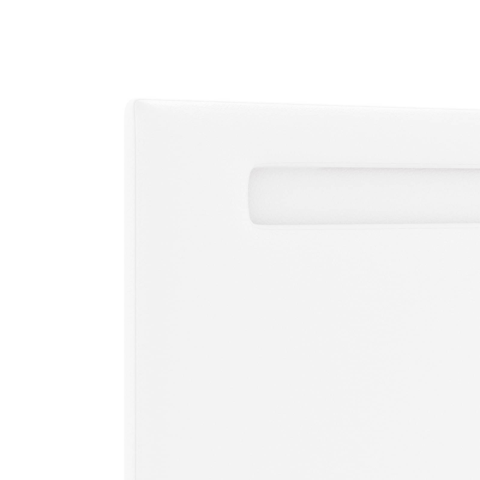 vidaXL Wezgłowie LED Biały 90 cm Skóra ekologiczna
