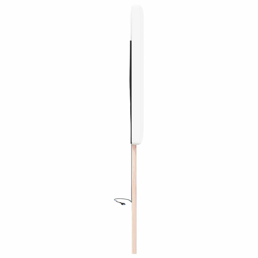 vidaXL Wezgłowie LED Biały 90 cm Skóra ekologiczna
