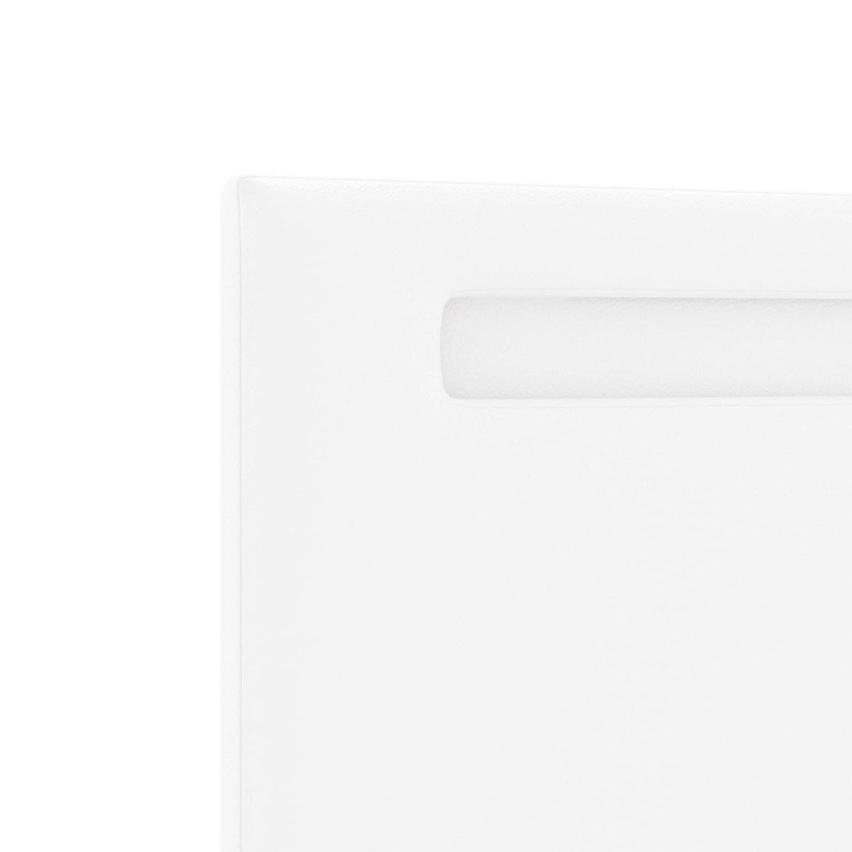 vidaXL Wezgłowie LED Biały 144 cm Skóra ekologiczna