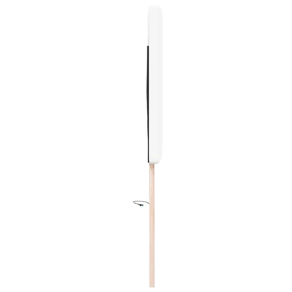 vidaXL Wezgłowie LED Biały 144 cm Skóra ekologiczna