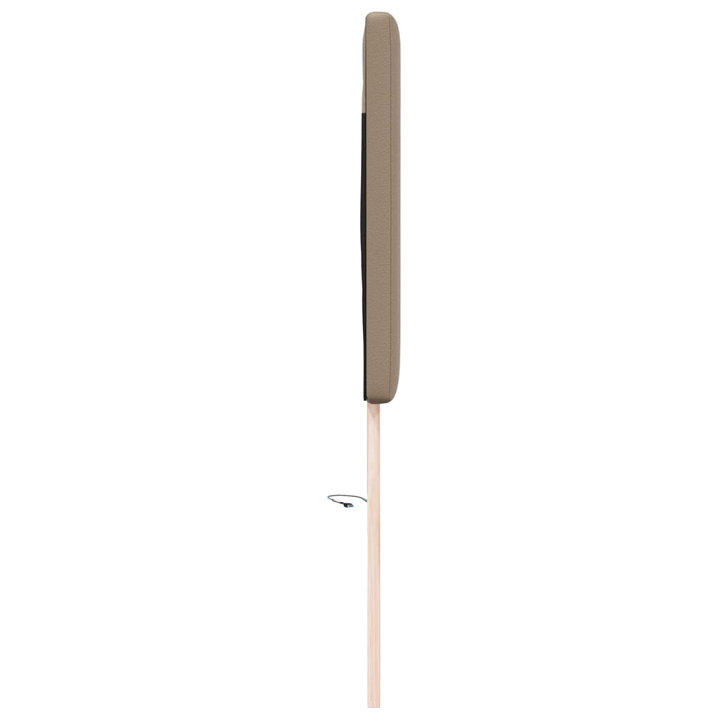 vidaXL Wezgłowie LED Cappuccino 144 cm Skóra ekologiczna