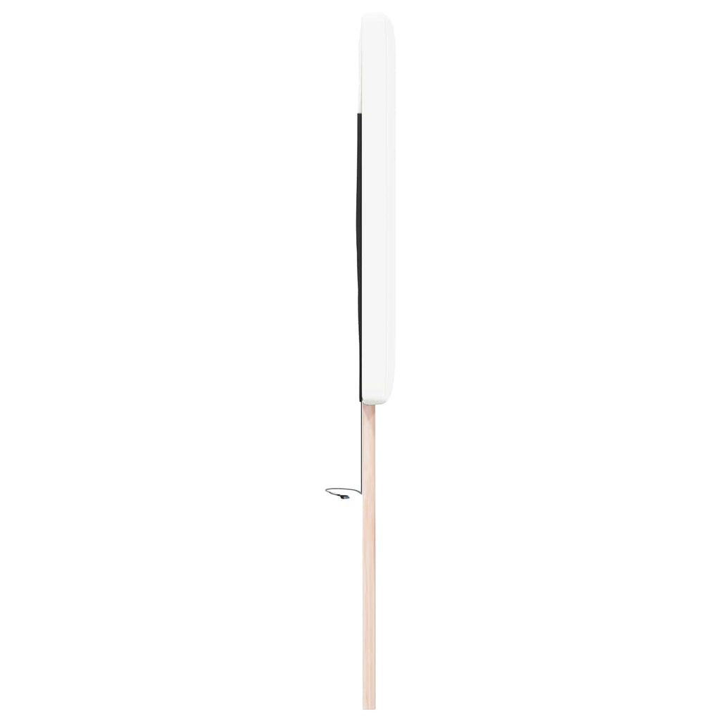 vidaXL Wezgłowie LED Biały 180 cm Skóra ekologiczna