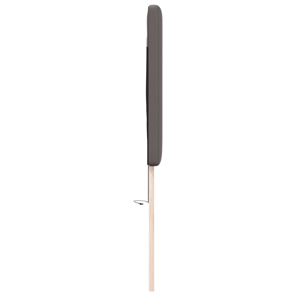 vidaXL Wezgłowie LED Szary 180 cm Skóra ekologiczna