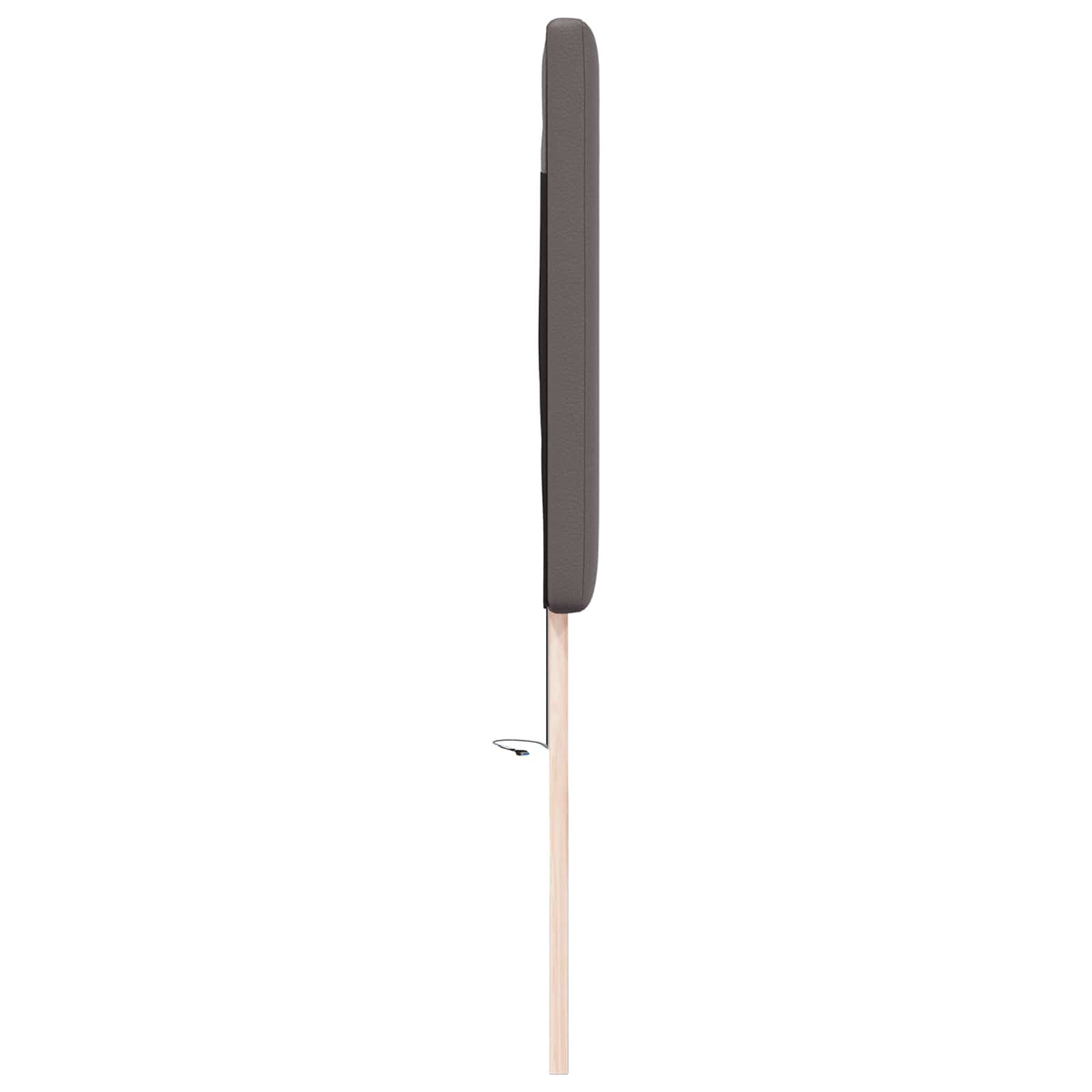vidaXL Wezgłowie LED Szary 180 cm Skóra ekologiczna