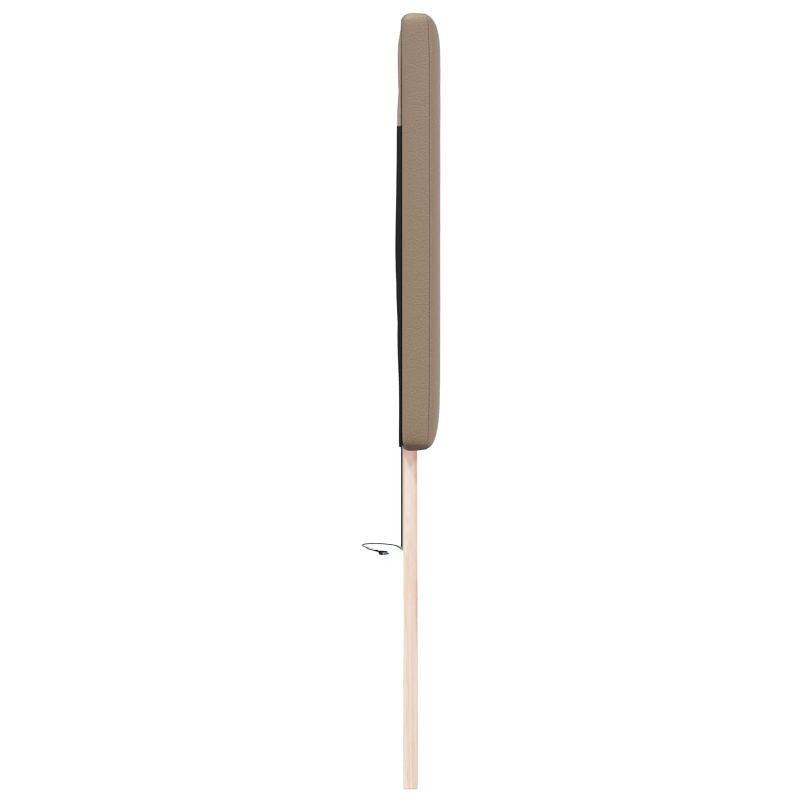 vidaXL Wezgłowie LED Cappuccino 180 cm Skóra ekologiczna