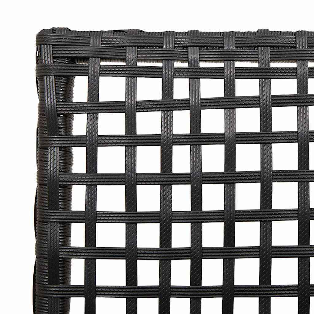 vidaXL Krzesło Ogrodowe 2 pcs Czarny 55 x 53 x 85 cm polirattan