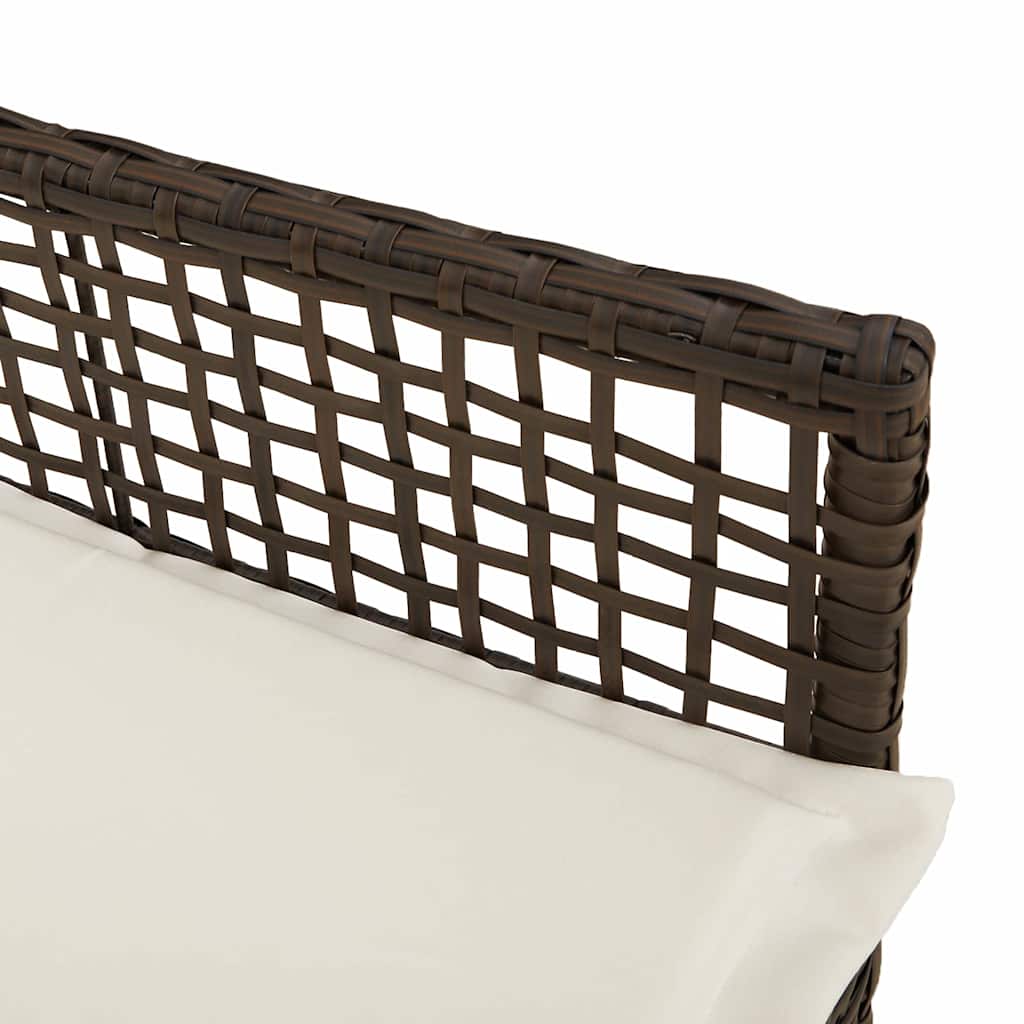 vidaXL Krzesło Ogrodowe 2 pcs Brązowy 55 x 53 x 85 cm polirattan