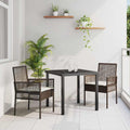 vidaXL Krzesło Ogrodowe 2 pcs Brązowy 55 x 53 x 85 cm polirattan