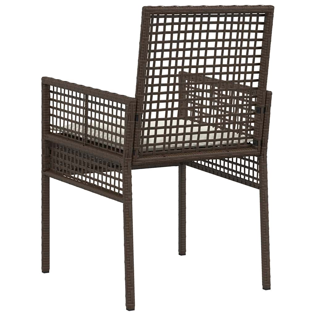 vidaXL Krzesło Ogrodowe 2 pcs Brązowy 55 x 53 x 85 cm polirattan