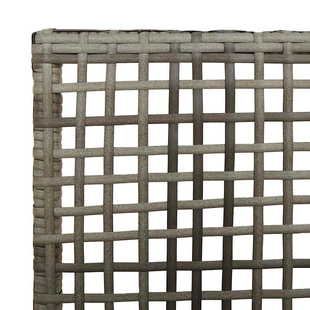 vidaXL Krzesło Ogrodowe 2 pcs Szary 55 x 53 x 85 cm polirattan