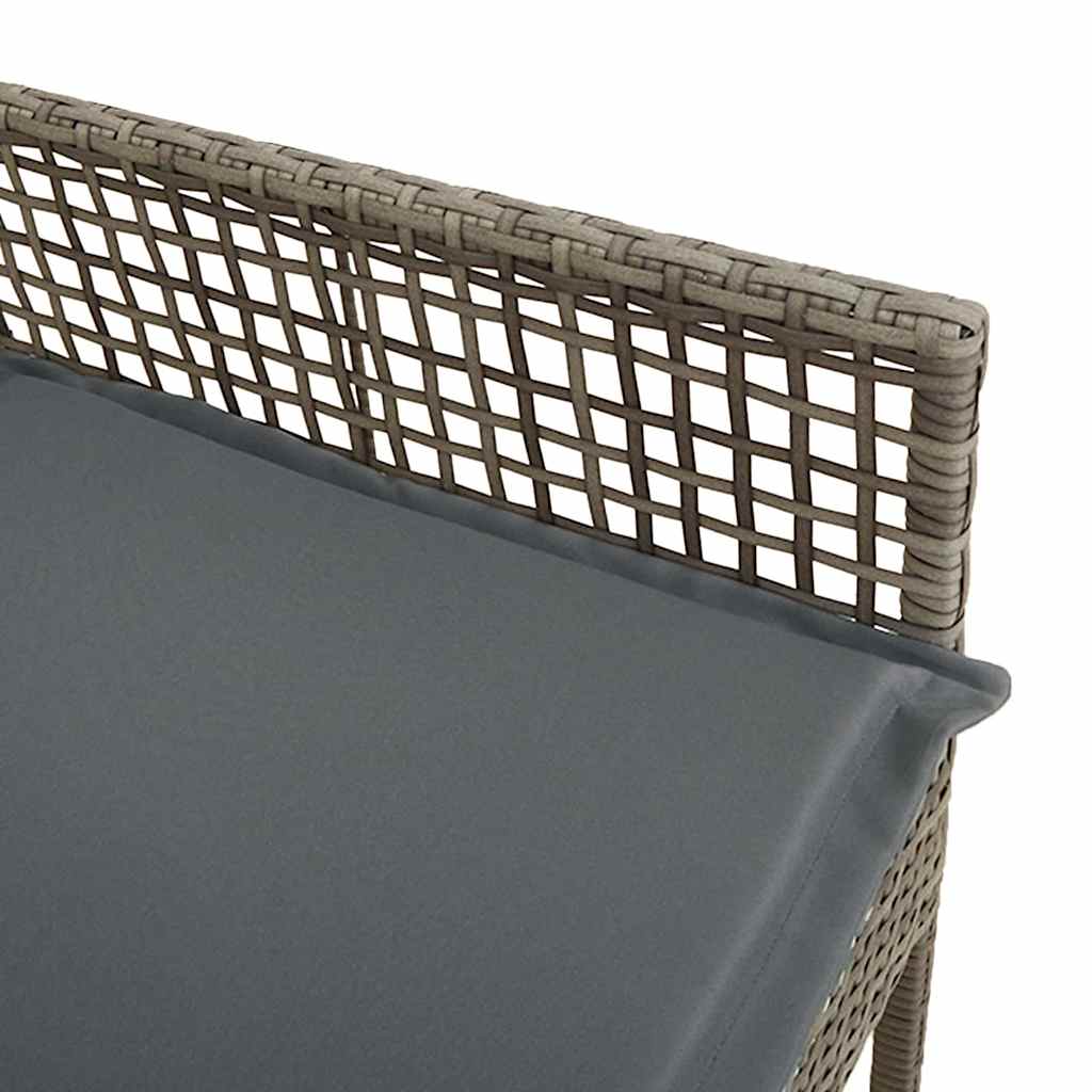 vidaXL Krzesło Ogrodowe 2 pcs Szary 55 x 53 x 85 cm polirattan