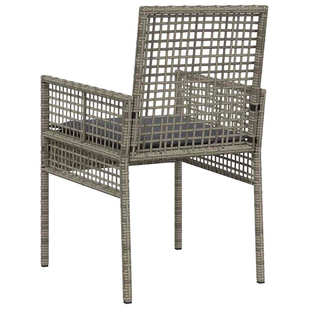 vidaXL Krzesło Ogrodowe 2 pcs Szary 55 x 53 x 85 cm polirattan