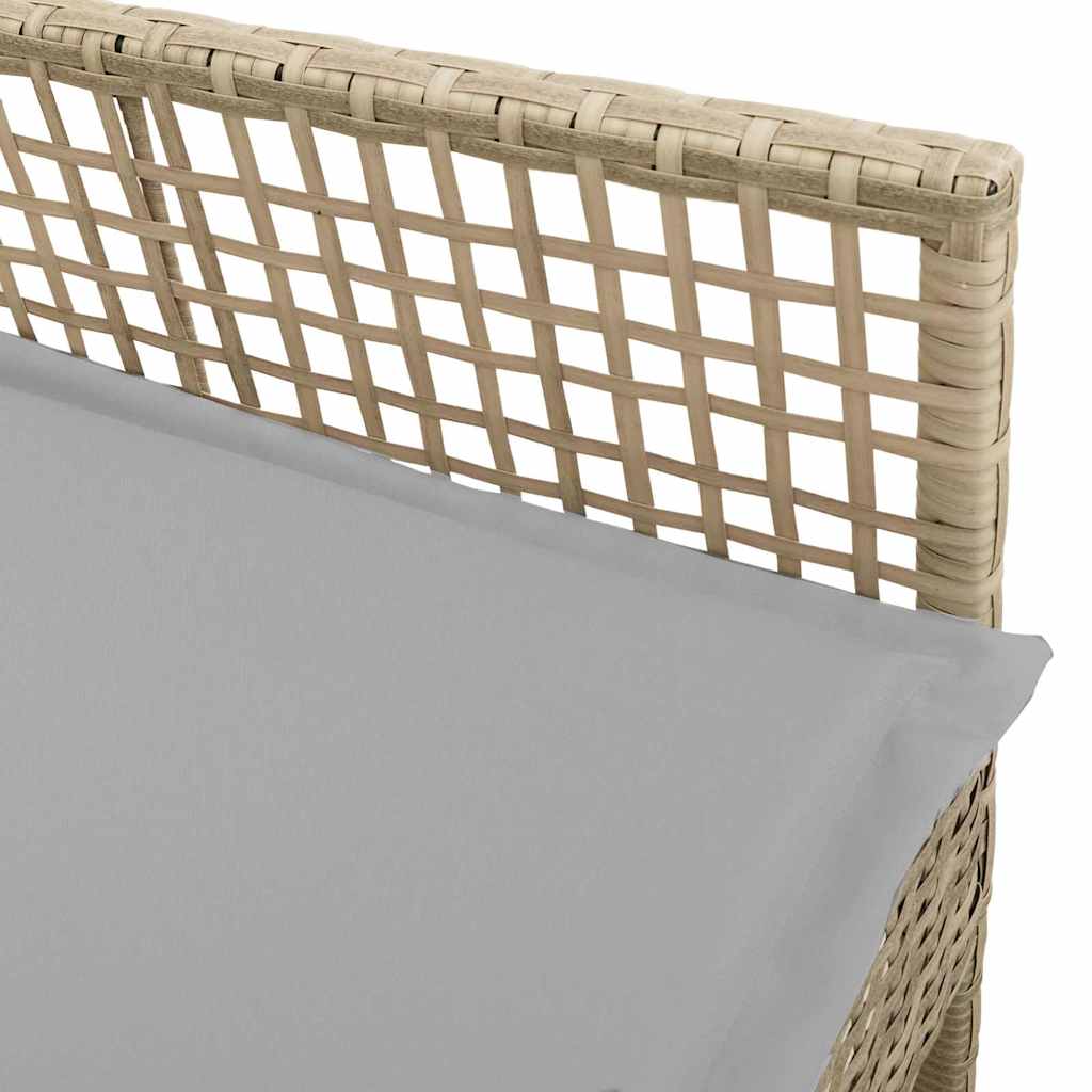 vidaXL Krzesło Ogrodowe 2 pcs Beżowy 55 x 53 x 85 cm polirattan