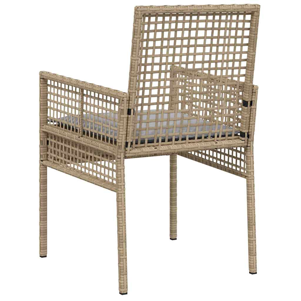 vidaXL Krzesło Ogrodowe 2 pcs Beżowy 55 x 53 x 85 cm polirattan