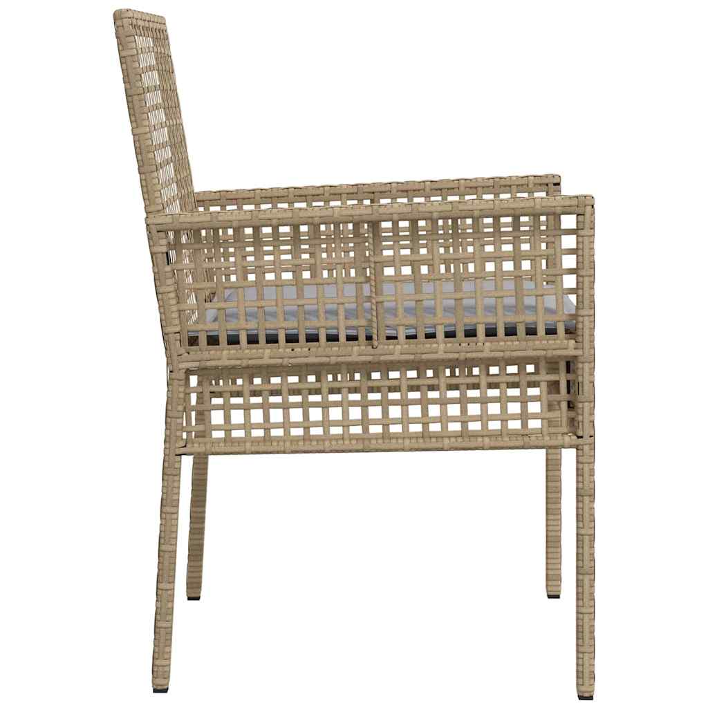 vidaXL Krzesło Ogrodowe 2 pcs Beżowy 55 x 53 x 85 cm polirattan